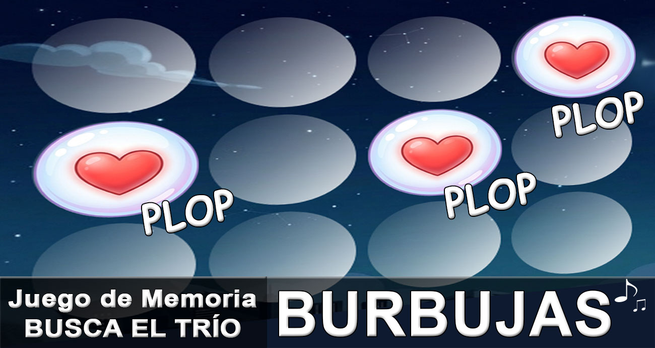 Juego Busca el trío de Burbujas