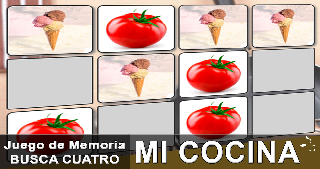 Juegos Busca Cuatro en COCINA