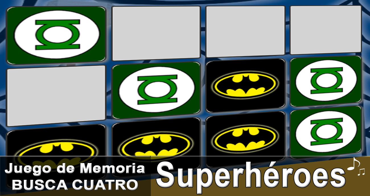 Juegos Busca Cuatro SUPERHÉROES