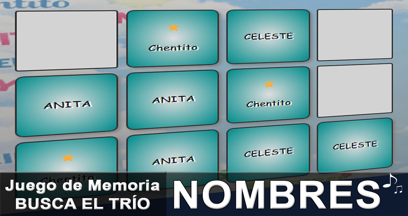 Juego Busca el trío de Nombres