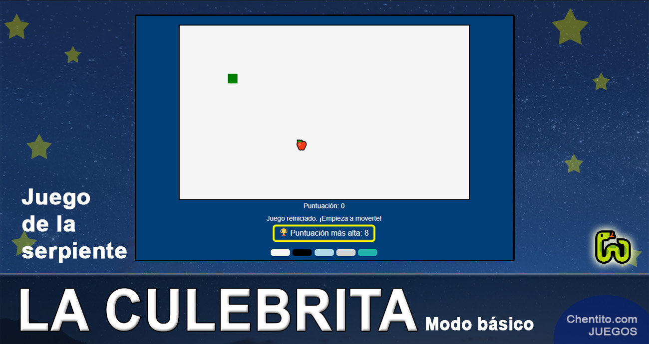 Culebrita. Juego básico de la serpiente.