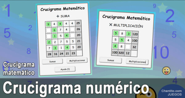 Juegos Clásicos. Juega "Crucigrama numérico".
