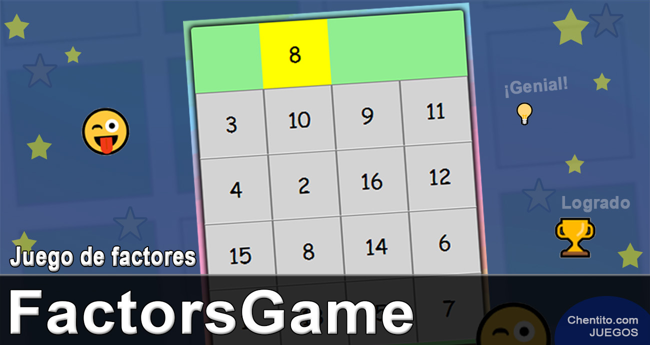Factors Game. Juego de factores.