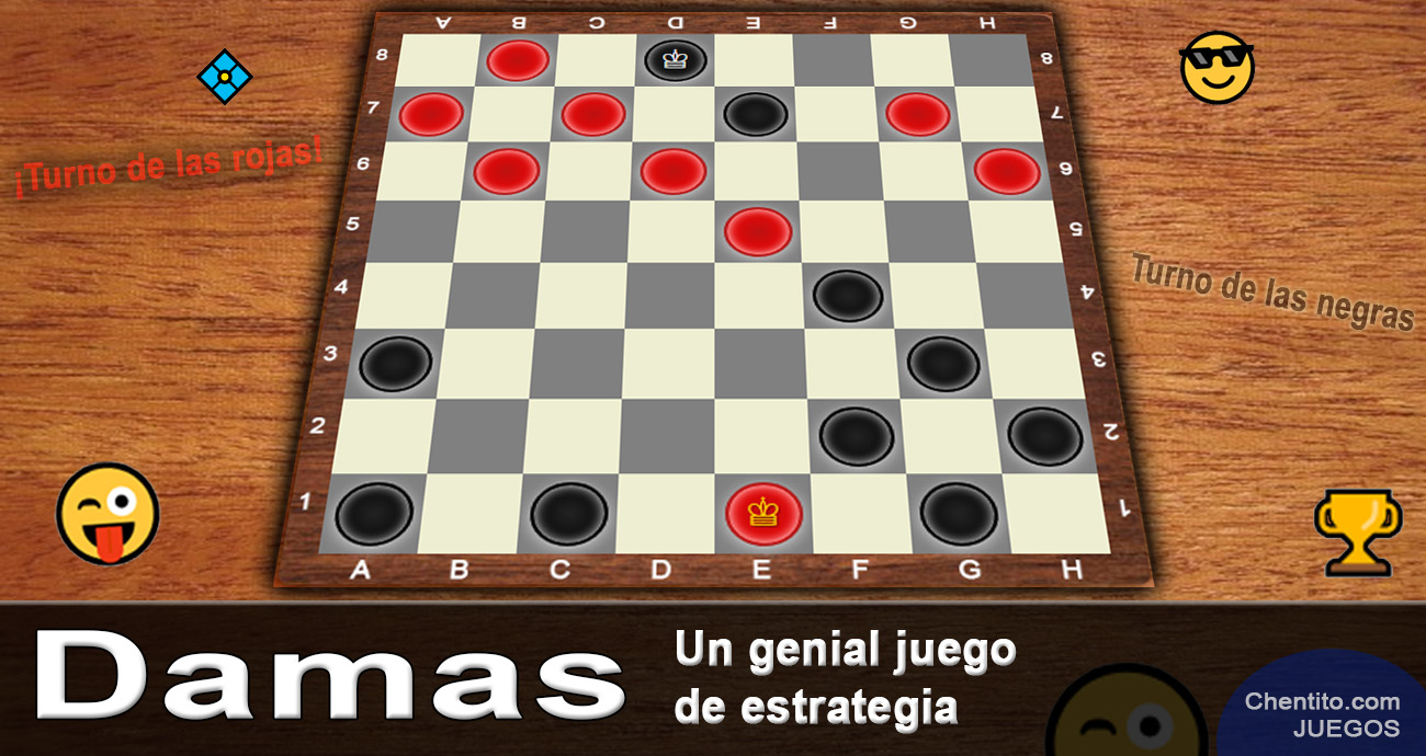 Damas. Juego de damas. Un genial juego de estrategia.