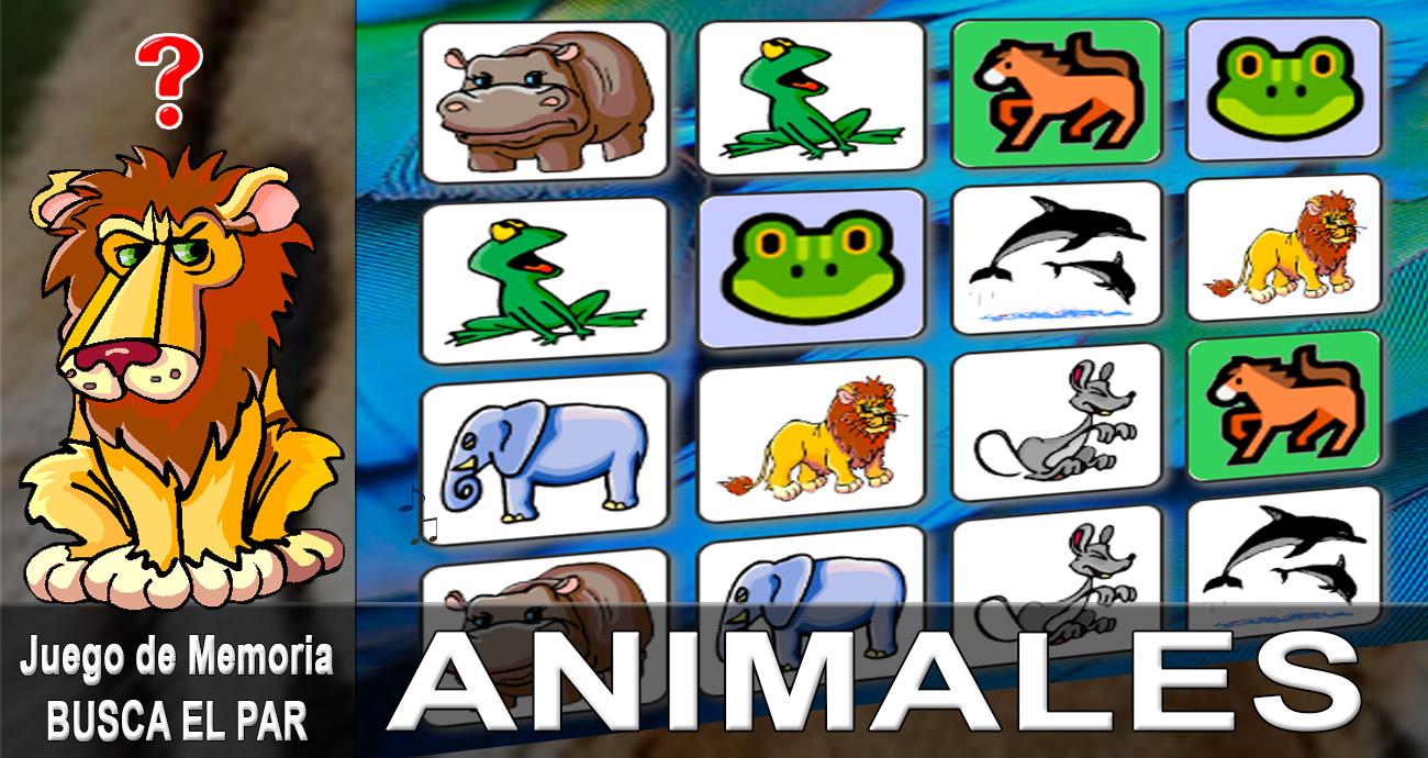 Busca el par de animales. Encuentra el par de animales.