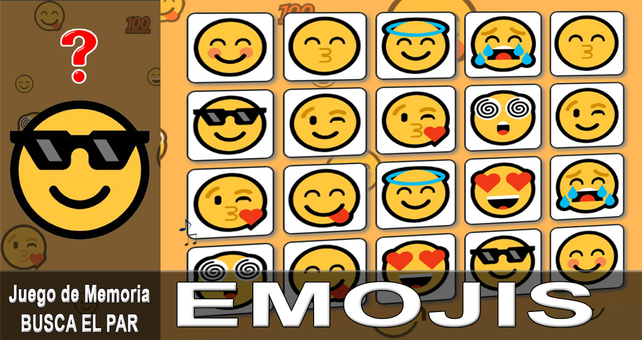 Busca el par de emojis. Encuentra el par de emojis.