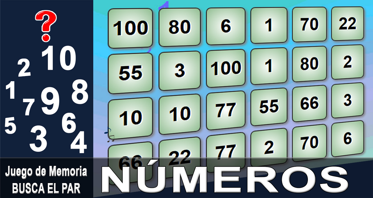 Busca el par de números. Encuentra el par de números. Encuentra los números.