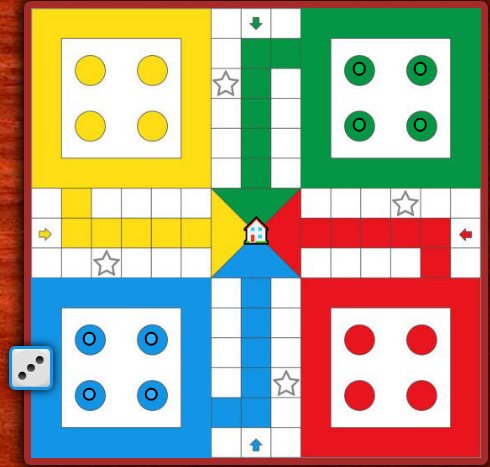 Ludo. Parchís. Parchisi. Tablero 2 jugadores.