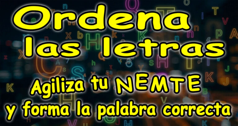 Juego de ordenar letras. Juego de palabras.