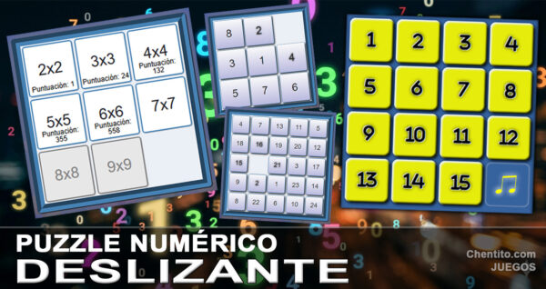 Puzzle Numérico Deslizante - Rompecabezas numérico - Juego del 15