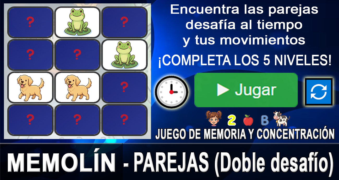 Supera tus Límites: MEMOLÍN – Parejas (Doble Desafío) | Juego de memoria y concentración