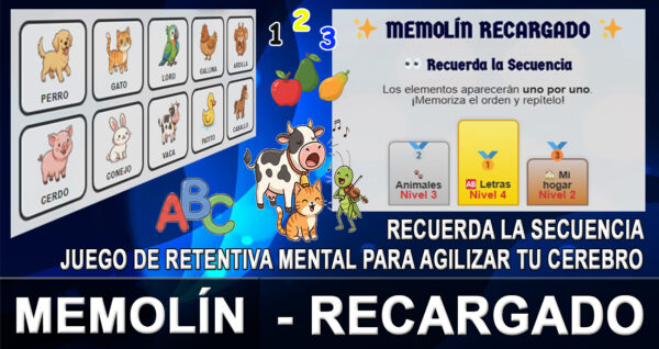 MEMOLÍN Recargado: El Mejor Juego de Retentiva Mental para Agilizar tu Cerebro